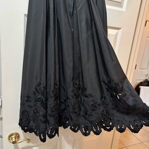 Talbots Elegant Black Maxi Skirt with Lace Detail. New with tags